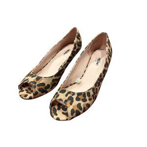 Mossimo Leopard Print Peep Toe Wedges Size 5.5
